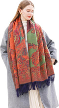 Wander Agio Warm Fashion Scarf Long Shawl Large Blanket Winter Wraps Scarves for Women Cashmere Jacquard Vintage Paisley