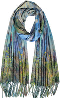 VENVSBEE Reversible Scarf Soft Large Shawl Wrap Blanket Double Sided Art Print Warm Pashmina Stoles Klimt Van Gogh Gifts