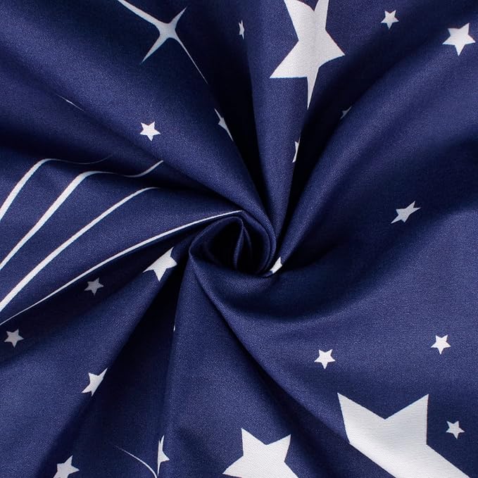 Belsden Pack of 3 Fitted Bassinet Sheet Set, Flexible Fit Various Bassinet, Adapts to Oval, Hourglasss and Rectangle Shaped Bassinet Pads, Cloudy Soft Washable Material, White Star & Navy & Navy Star