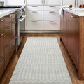 Revival Rugs Soloba 2'7"x9' Machine Washable Runner Rug for Hallway Entryway - 100% Recycled Oeko-TEX Certified, Medium Pile, Beige, Cream