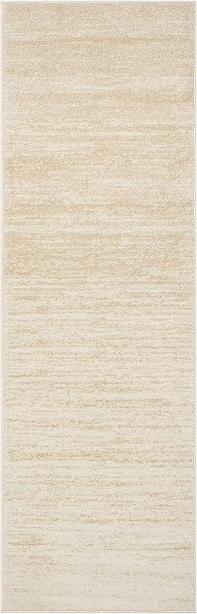 SAFAVIEH Adirondack Collection Runner Rug - 2'6" x 16', Champagne & Cream, Modern Ombre Design, Non Shedding & Easy to Clean, Ideal for Hallway, Foyer, Kitchen, Entryway, Bedroom (ADR113W)