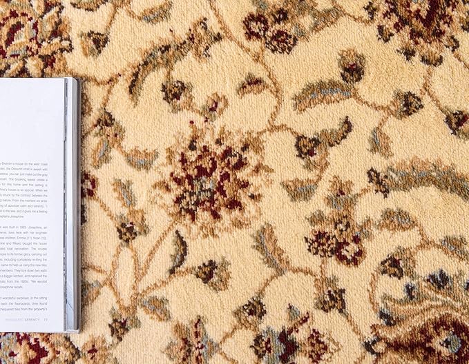 Unique Loom Voyage Collection Traditional Oriental Classic Intricate Design Area Rug (3' 3 x 5' 3 Rectangular, Ivory/Gold)
