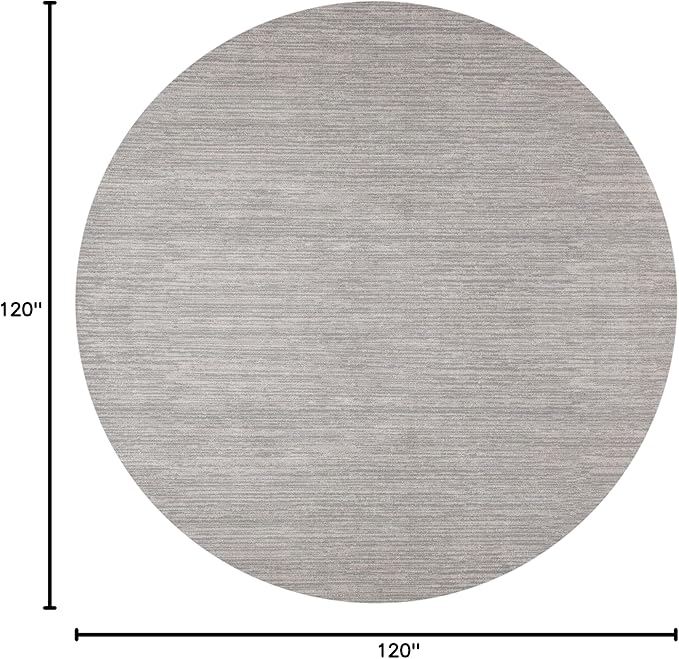 SAFAVIEH Vision Collection Area Rug - 10' Round, Silver, Modern Ombre Design, Non-Shedding & Easy to Clean, Ideal for Living Room, Bedroom, Dining Space (VSN606G)