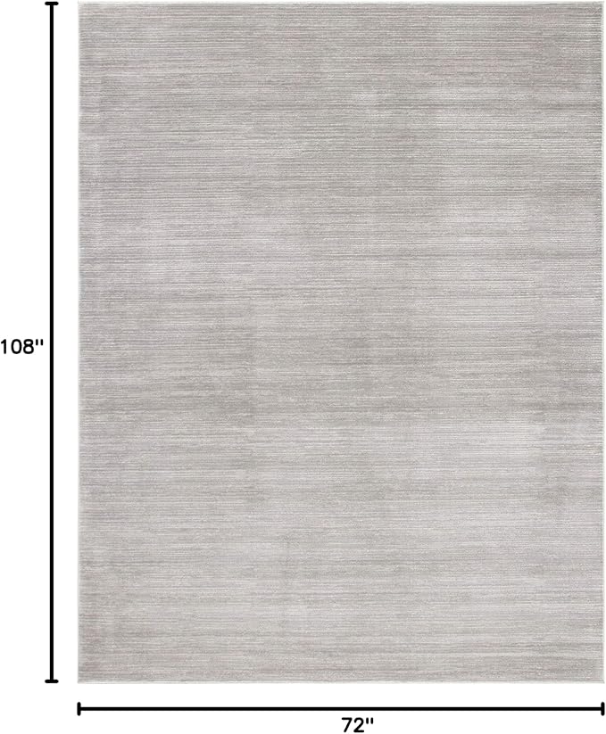 SAFAVIEH Area Rug 6x9 - Vision Collection - Silver, Modern Ombre Design, Non-Shedding & Easy to Clean, Ideal for Living Room, Bedroom, Dining Space (VSN606G)