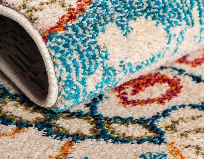 Unique Loom Positano Collection Coastal Modern Turtles Beige Area Rug (5' x 8')