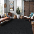 Easy Jute Rug 9x12 Indoor Outdoor Natural Rugs Solid Fiber Rug Woven Area Rug Boho Easy Clean Inside Carpet for Living Room Bedroom Dining Room Hallway or Outdoor Patio Porch (9 X 12 Dark Grey)