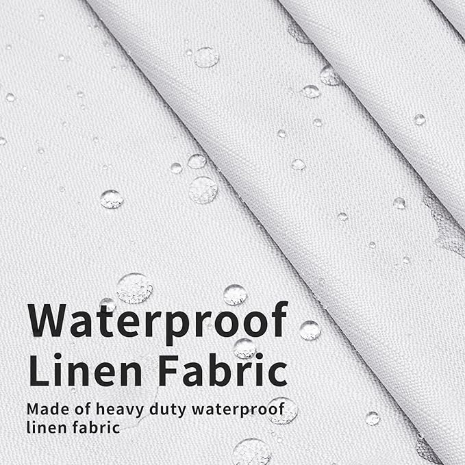 Easy-Going Linen Look 100% Blackout Curtain 52x84 Inch Window Curtain Drapes for Bedroom, Living Room Thermal Insulated Room Darkening (Set of 2 Panels, White)