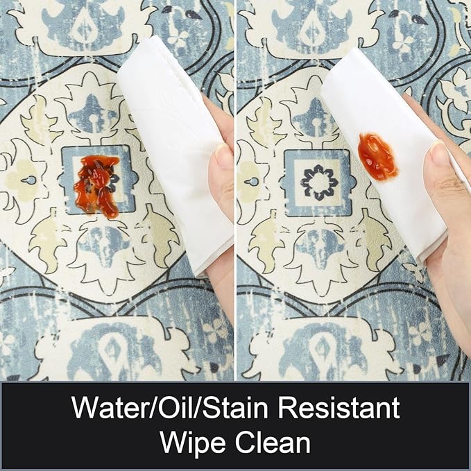 Ileading Anti Fatigue Kitchen Rugs Sets of 2 Cushioned Kitchen Mats for Floor Waterproof Kitchen Mat Set Non Slip Comfort Standing Mat for Kitchen, Office, Sink, Laundry