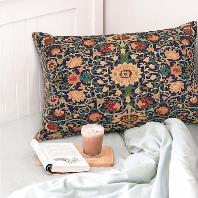 William Morris Vintage Floral 20x12 inches Throw Pillow Covers Cushion Covers for Couch Home Bed Living Room Decorative Pillow Cases