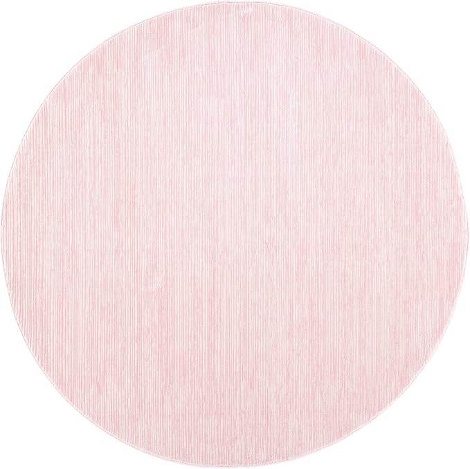 SAFAVIEH Vision Collection Area Rug - 5' Round, Pink, Modern Ombre Design, Non-Shedding & Easy to Clean, Ideal for Living Room, Bedroom, Dining Space (VSN606U)