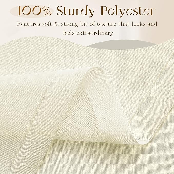 Dreaming Casa Ivory Sheer Curtains 84 Inches Long, Rod Pocket & Back Tab Light Filtering Textured Sheers for Living Room Bedroom, 2 Panels, Each 52" W x 84" L