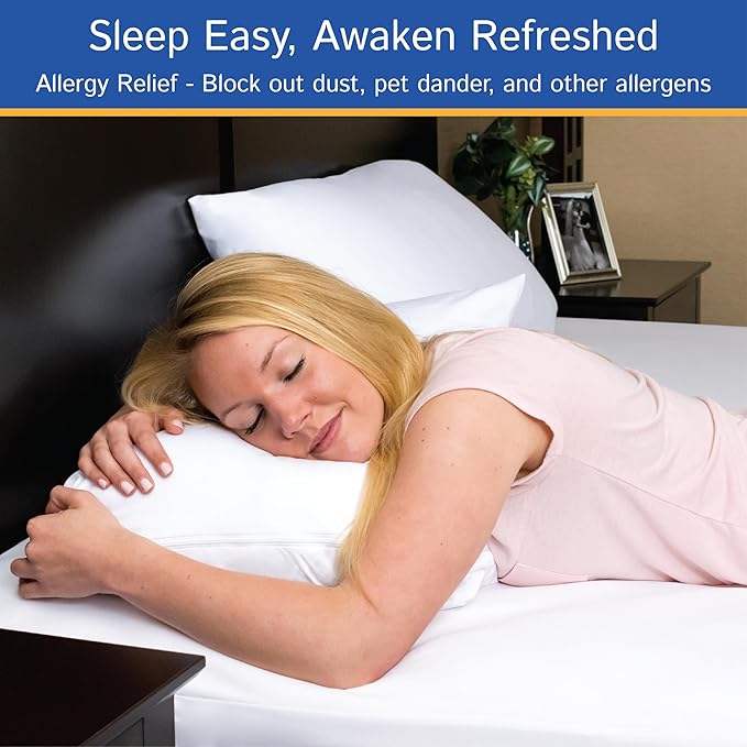 King Size Mattress Protector Bed Bug Waterproof Zippered Cover - Hypoallergenic Premium Quality Encasement Protects Against Liquids, Dust - Breathable, Noiseless White