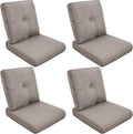 Patio Cushions for Outdoor Furniture - 22" x 25" x 4" UV Resistant Thick Foam Cushions Water Resistant Replacement Cushion for Outdoor Patio Furniture Chair/Sofa/Couch | Grey | 4-Pack |