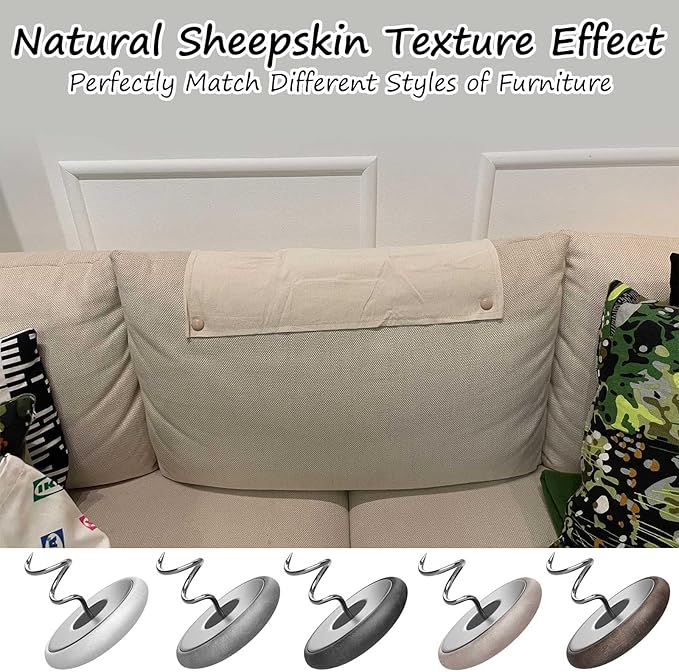 Leather Upholstery Twist Pins for Bed Skirts – 12 Pack Fabric Holders and Tacks for Sofa Covers, Armchairs, and DIY Sewing – Elegant Screw Design Upholstery Accessories (12, Dark Gray)