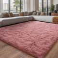 8x10Ft Ultra Soft Shag Area Rug for Living Room, Fluffy Carpet for Bedroom, Plush Modern Floor Rug for Home Decor, Blush