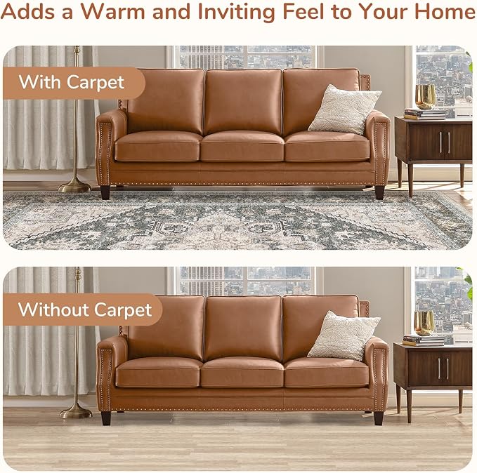OPPODREAM Thin Entryway Rug 2x8, 2x8 Rug Runner, Washable Hallways Carpet 2 x 8 with Non Slip Backing, Low-Pile Bedside Carpet 2 x 8, Long, Faux Cashmere, Greenish Grey
