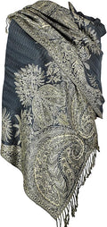 Achillea Big Paisley Pashmina Shawl Wrap for Women – Elegant Scarf for Weddings, Evening Dresses, Festivals & Daily Wear