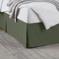 Nestl Olive Green Bed Skirt Cal King Size - Cal King Bed Skirt 14 Inch Drop - Brushed Microfiber Bed Skirts - Hotel Quality Pleated Bed Skirt - Shrinkage & Fade Resistant