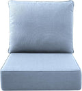 Luxury Outdoor Seat Cushion Set-22 x 24 x 6 Inch Outdoor Chair Cushions with Water Resistant & Removable Cover Outdoor Cushions for Patio Furniture Chair Sofa Couch
