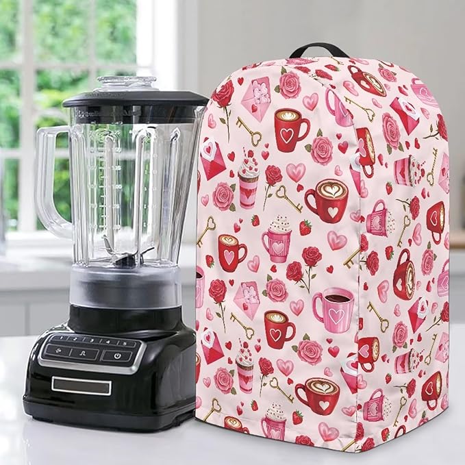 Coffee Mixer Hood Cover Dust Covers for Kitchen Appliances Valentines Day Small Appliance Dust Covers for Kitchen Coffee Maker Cover Blender Dust Protection