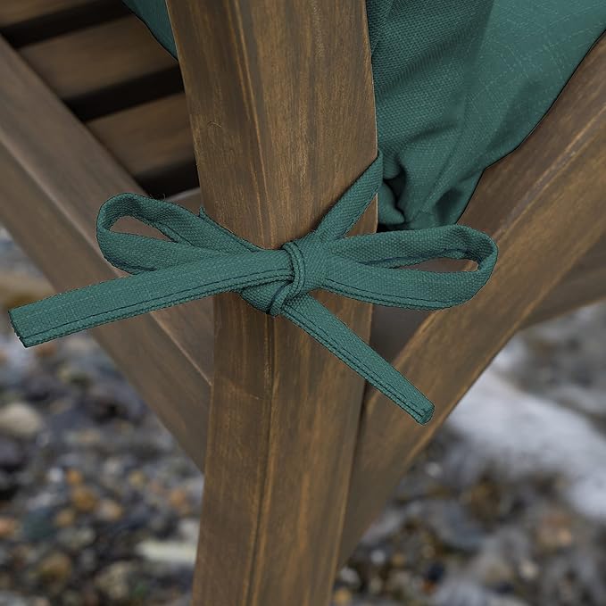 Arden Outdoor Dining Chair Cushion, 20 x 20, Rain-Proof, Fade Resistant, 20 x 20, Peacock Blue Green Texture