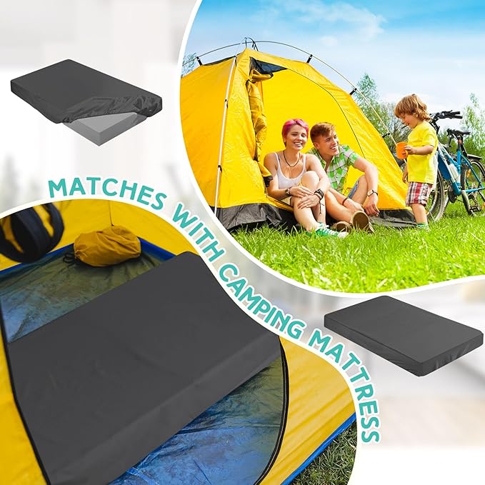 Breling Fitted Sheet (Sheet Only) Compatible with Milliard Trifold Mattress Folding Mattress Fitted Microfiber Bedsheet for Camp Bunk Rvs Bed(Full,4'',Dark Gray)