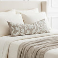 BlissBlush Taupe Velvet Decorative Lumbar Pillow Cover 14x36, Neutral Brown Soft Long Body Pillow for Bed, Accent Lumbar Throw Pillow for Bedroom, Modern Farmhouse Textured Pillowcase