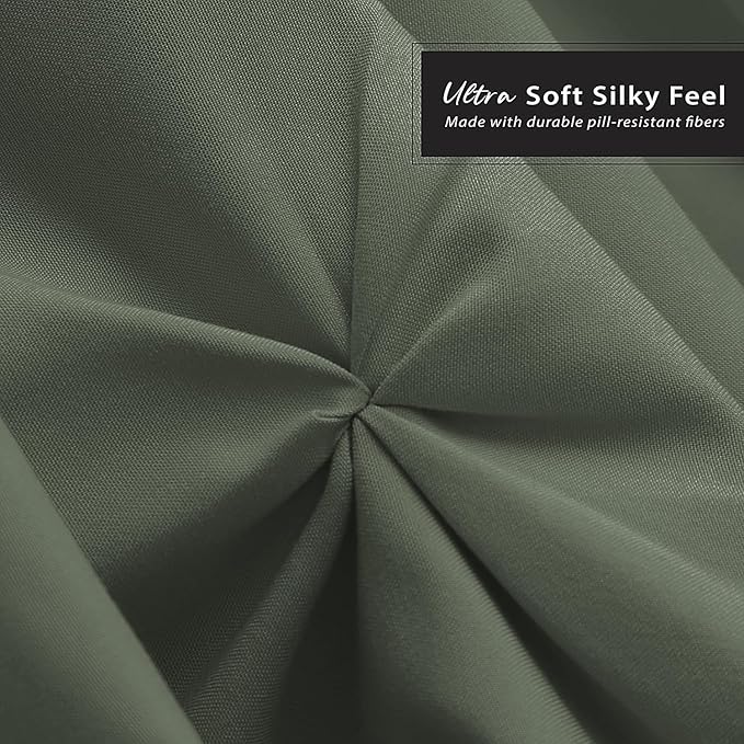 Nestl Olive Green Bed Skirt Full Size, Pinch Pleat Full Bed Skirt, 14" Inch Drop Full Bedskirt Hotel Quality Olive Green Bed Skirts Premium Microfiber Bedskirt for Full Bed, Olive Green Full Bed Skirt