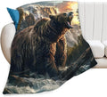 Bear Blanket and Gifts - Cabin Decor Throw for Girls, Boys, Men, Women, Kids, Adults - Soft Warm Cozy Fleece for Couch, Sofa, Bed - 80"x60"