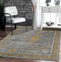 GLORY RUGS Area Rugs Marble 8x10 Grey Gold Carpet Modern Abstract Rug Living Room Dining Bedroom Rug
