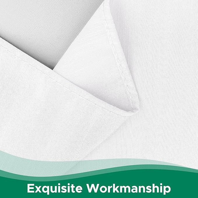Biscaynebay Wrap Around Bed Skirts for Twin & Twin XL Beds 11" Short Drop, White Adjustable Elastic Dust Ruffles Easy Fit Wrinkle Resistant Silky Luxurious Fabric Machine Washable