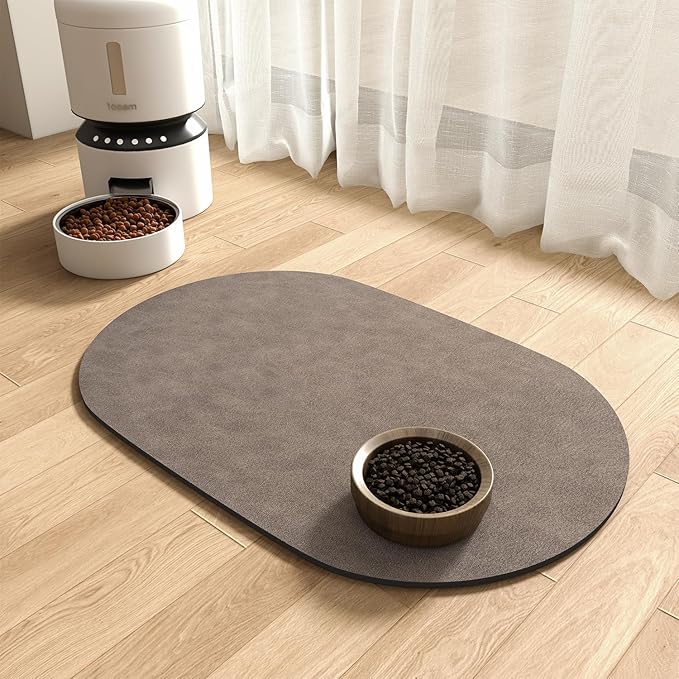 Absorbent Dog Food Mat-Dog Mat for Food and Water Bowl, Quick Dry Pet Food Mat, No Stains Dog Feeding mat, Dog Accessories Pet Supplies Mat-Dog Water Bowl Mat for Messy Drinkers