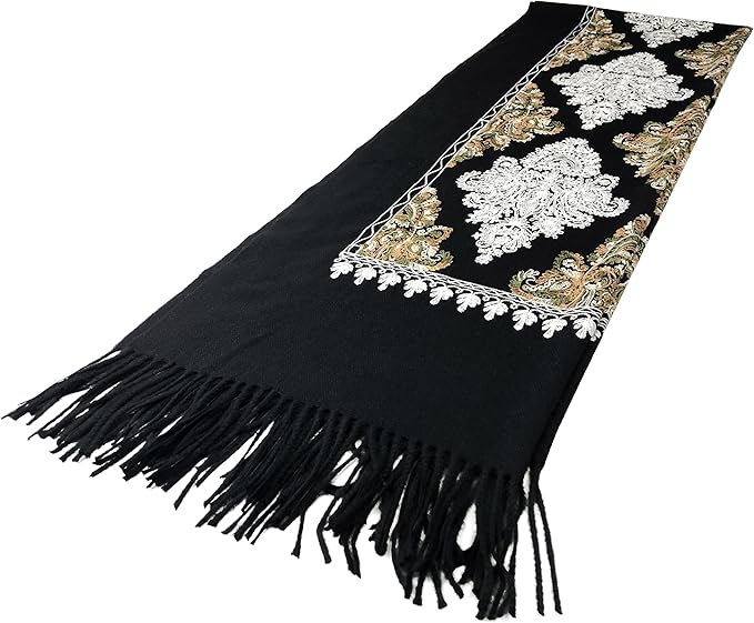 Urban CoCo Women's Embroidered Tassel Long Shawl Oversize Scarf Wraps for Women