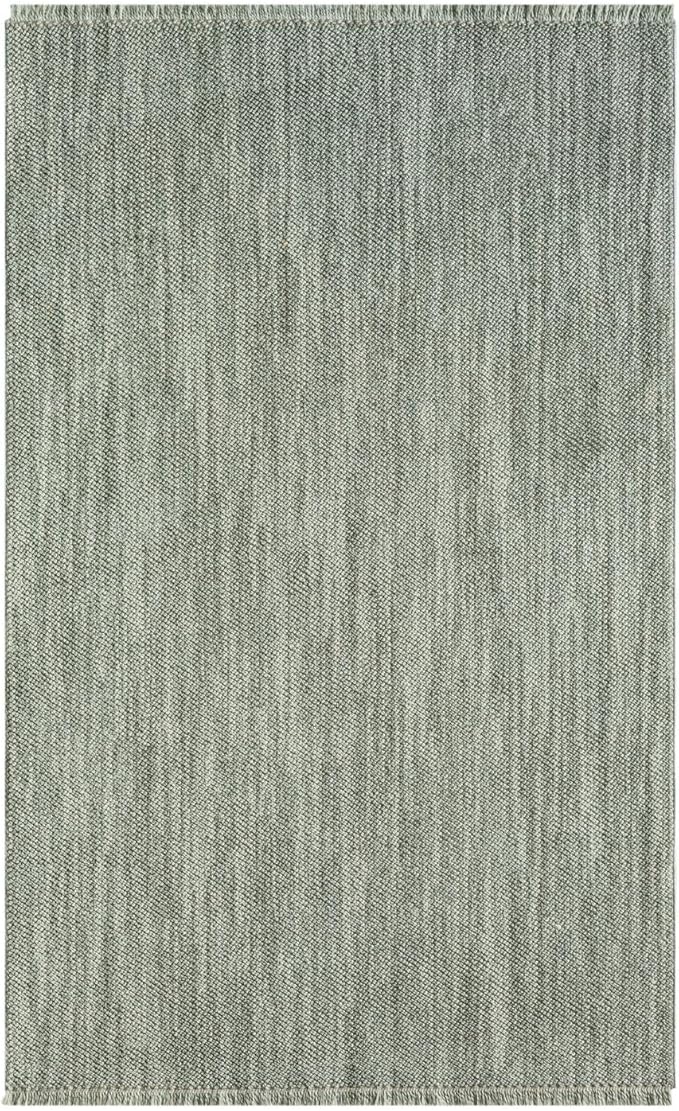 LUXE WEAVERS Solid Machine Woven Green 5x7 Area Rug, Indoor Stain-Resistant Carpet