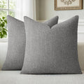 a moment Dark Gray Chenille Throw Pillow Covers 16x16 Inch Pack of 2 Modern Decorative Throw Pillow Covers Farmhouse Cross Covers Home Decor for Sofa Bedroom Living Room