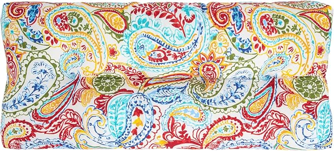 FUNHOME Outdoor Bench Cushion 45 x18 inch with Non-Slip Grips,Water Resistant Porch Swing Cushion,Bench Pillow Pads,Floral Tufted Cushions for Patio Garden Furniture,45" Seat Cushions(Phoenix)