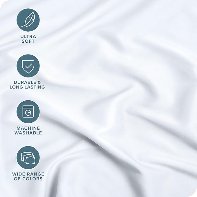 Bare Home 2-Pack Fitted Bottom Sheets California King - Premium 1800 Ultra-Soft Wrinkle Resistant Microfiber - Deep Pocket (Cal King, White)