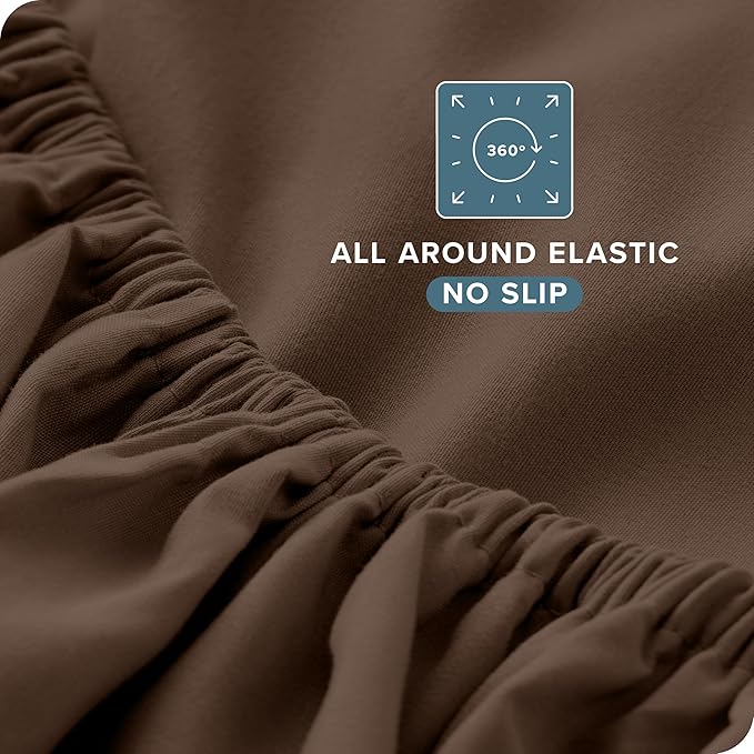 Bare Home Twin Sheet Set - 1800 Ultra-Soft Microfiber Bed Sheets - Double Brushed - Deep Pockets - Easy Fit - Extra Soft - 3 Piece Set - Bedding Sheets & Pillowcases (Twin, Cocoa)