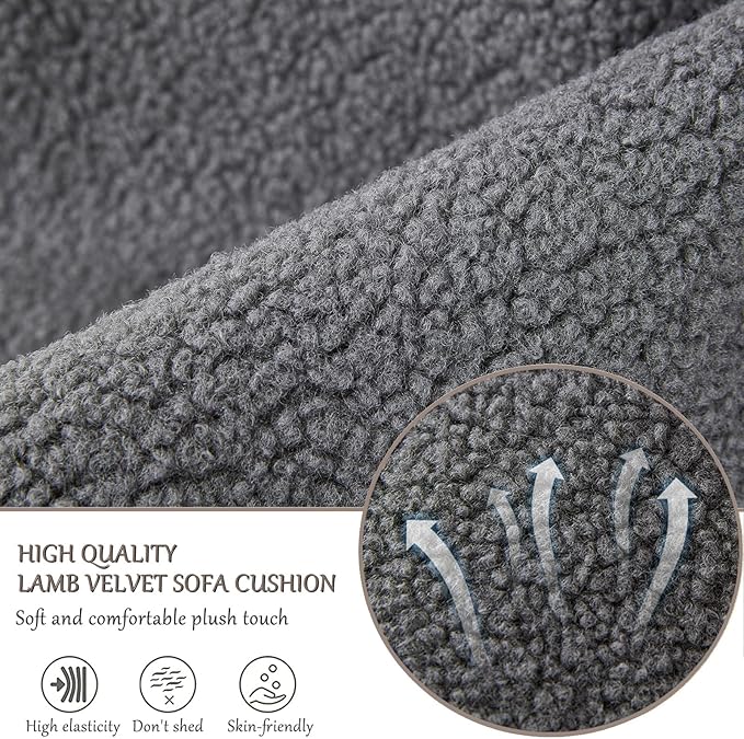 Armrest Cover, Recliner Chair Protector, Furniture Protector Slip, Side Storage Pocket, Stretch Armchair Couch Arm Rest Cover for Recliner, Chair, Sofa (Light Gray,2 Seater(4pcs))