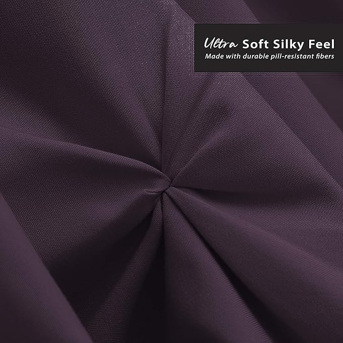 Nestl Purple Bed Skirt - King Size, Pinch Pleat, 14" Drop, Hotel Quality, Premium Microfiber
