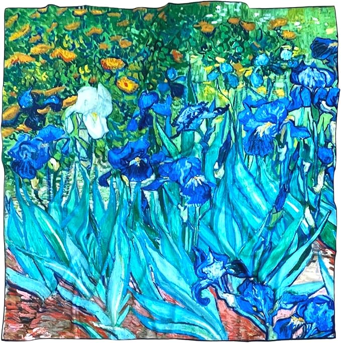 Artist Oil Painting Wraps 51"x51" Cashmere-Soft Art Pashmina Luxury Rolled Hem Women Large Travel Blanket Shawl