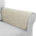 Couch Arm Covers, Sofa Arm Covers, Waterproof Armrest Cover for Sofa, Armchair, Loveseat, Headrest Cover, Non-Slip Recliner Arm Cover, Arm Chair Covers Set of 2 (Taupe, 19"×19")