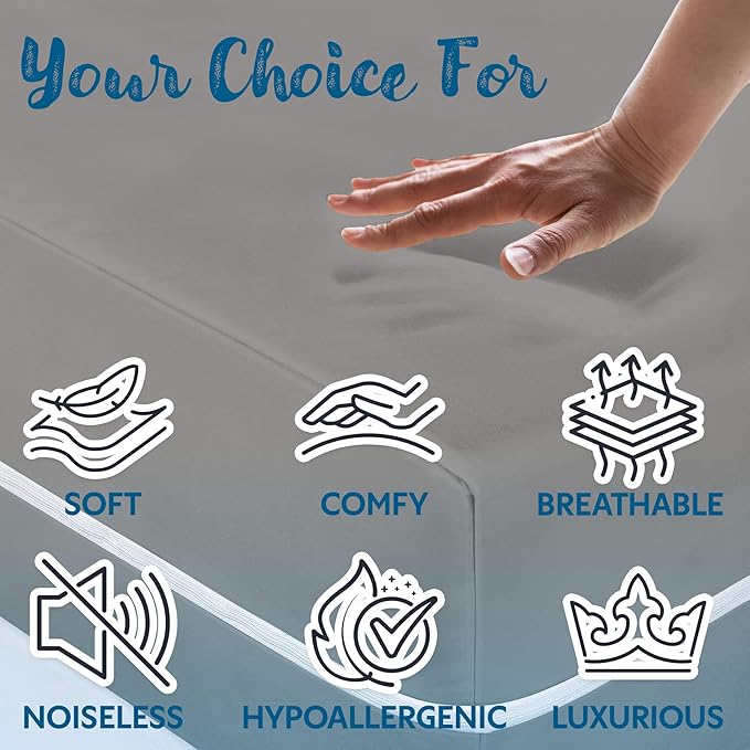 Guardmax Jersey Knitted Mini Crib Size Zippered Mattress Encasement - Waterproof & Bed Bug Proof Mattress Protector - Comfortable, Soft, and Noiseless Zippered Bedding - Dust Mite Proof (24 x 38 x 3)