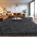 Extra Large Plush Rug High Pile Fluffy Rug for Living Room, Big Plush Non-Skid Shag Carpet, Soft Shaggy Rugs for Bedroom Indoor Modern Home Decor Charcoal 9x12ft