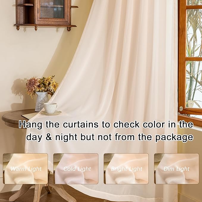 MAIHER Pinch Pleated Curtains 63 Inches Long Pink Sheer Curtain Panels for Bedroom Soft Touch Light Filtering Pleated Drapes with Adjustable Hooks (No Rings), Soft Pink, 42" W x 63" L, 2 Panels