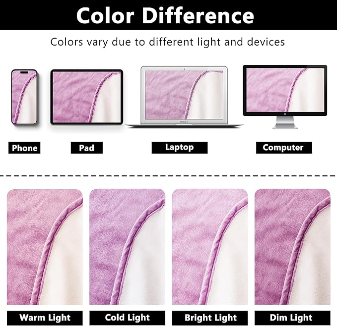 Waterproof Blanket for Couch, Leak Proof Dog Bed Blankets Reversible, Pet Throw Sofa Furniture Protector Machine Washable-68 x82,Purple+Cream