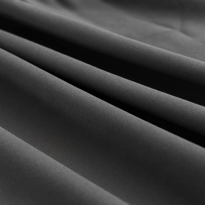 TSUTOMI Bed Skirt Twin Size Ruffled Bed Skirt with Split Corners, 18 Inch Drop Dust Ruffle Bed Skirts with Platform, Gathered Style, 100% Microfiber, Black
