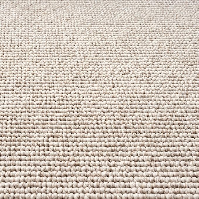 LUXE WEAVERS Solid Machine Woven Beige 5x7 Area Rug, Indoor Stain-Resistant Carpet