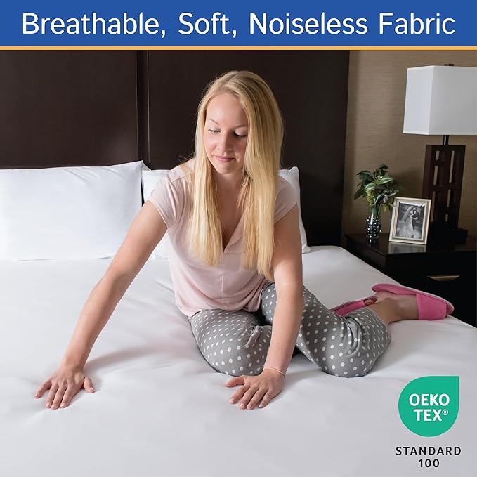 Full Size Mattress Protector Bedbug Waterproof Zippered Cover Hypoallergenic Premium Quality Encasement White