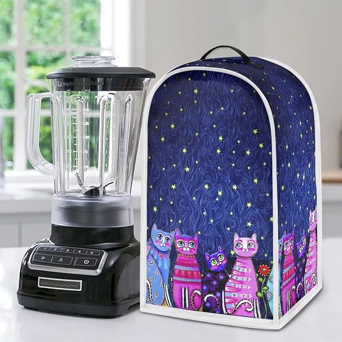 Talayituse Galaxy Cat Print Blender Cover Kitchen Appliance Covers Stand Mixer or Coffee Juice Machine Blender Dust Cover and Fingerprint Protection